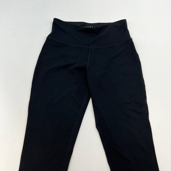 Tribal Women’s Mid Rise Cropped Ankle Lace Leggings Black Size Medium - Picture 2 of 9